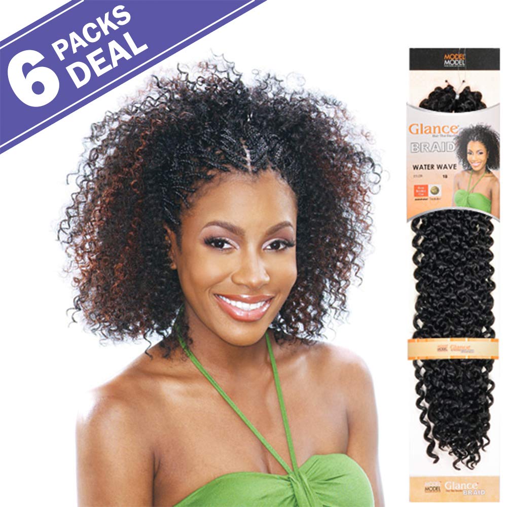 Amazon.com : ModelModel Synthetic Hair Crochet Braids Glance Water Wave (6- PACK, 2) : Beauty & Personal Care