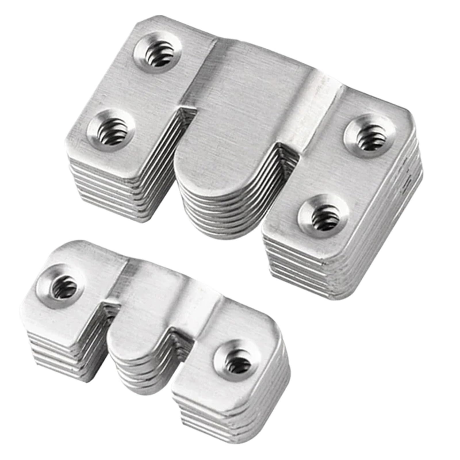 Pfmsaaf L Embedded Bracket 1-10Set Picture Frame Hooks Stainless Stee Wal Hanger Flush Mount Hanging Buckle Furniture Interlock Bracket Joint Connector For Home(,20Pcs(10Set))