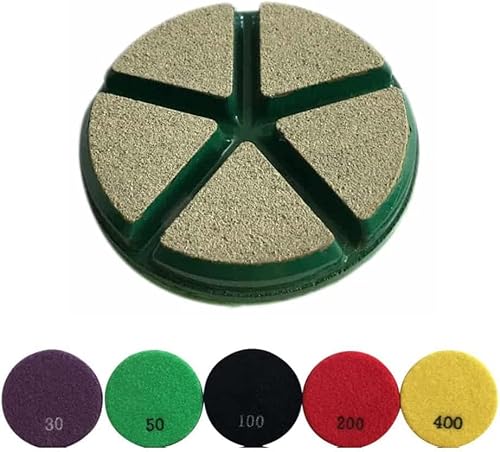 Miniatura 40 de Almohadillas de pulido de diamante de resina de 3 pulgadas, resina oscura, juego de 3, altura de segmento de 0.236 in, seco o húmedo, grano #50