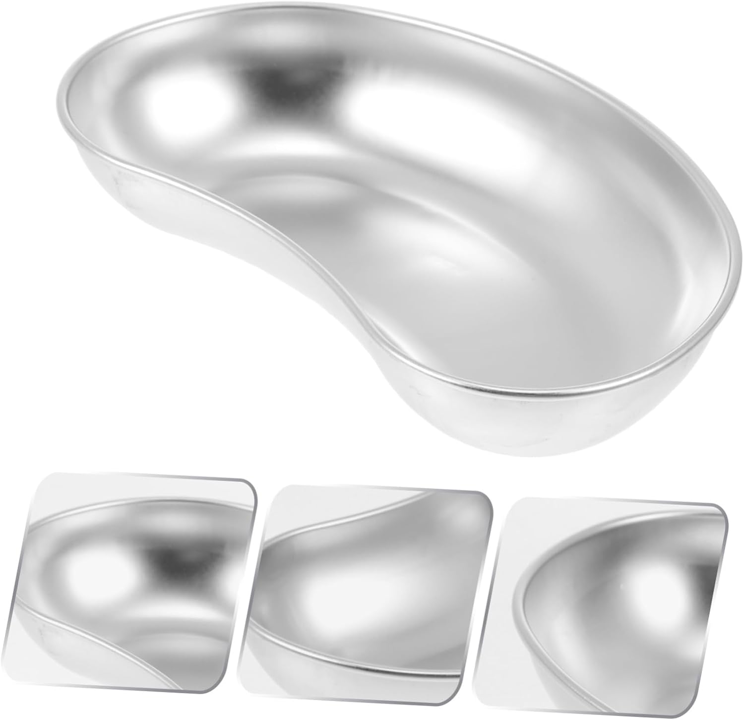 1pc Stainless Steel Curved Plate Procedure Tray for Hospital Tool Storage Material