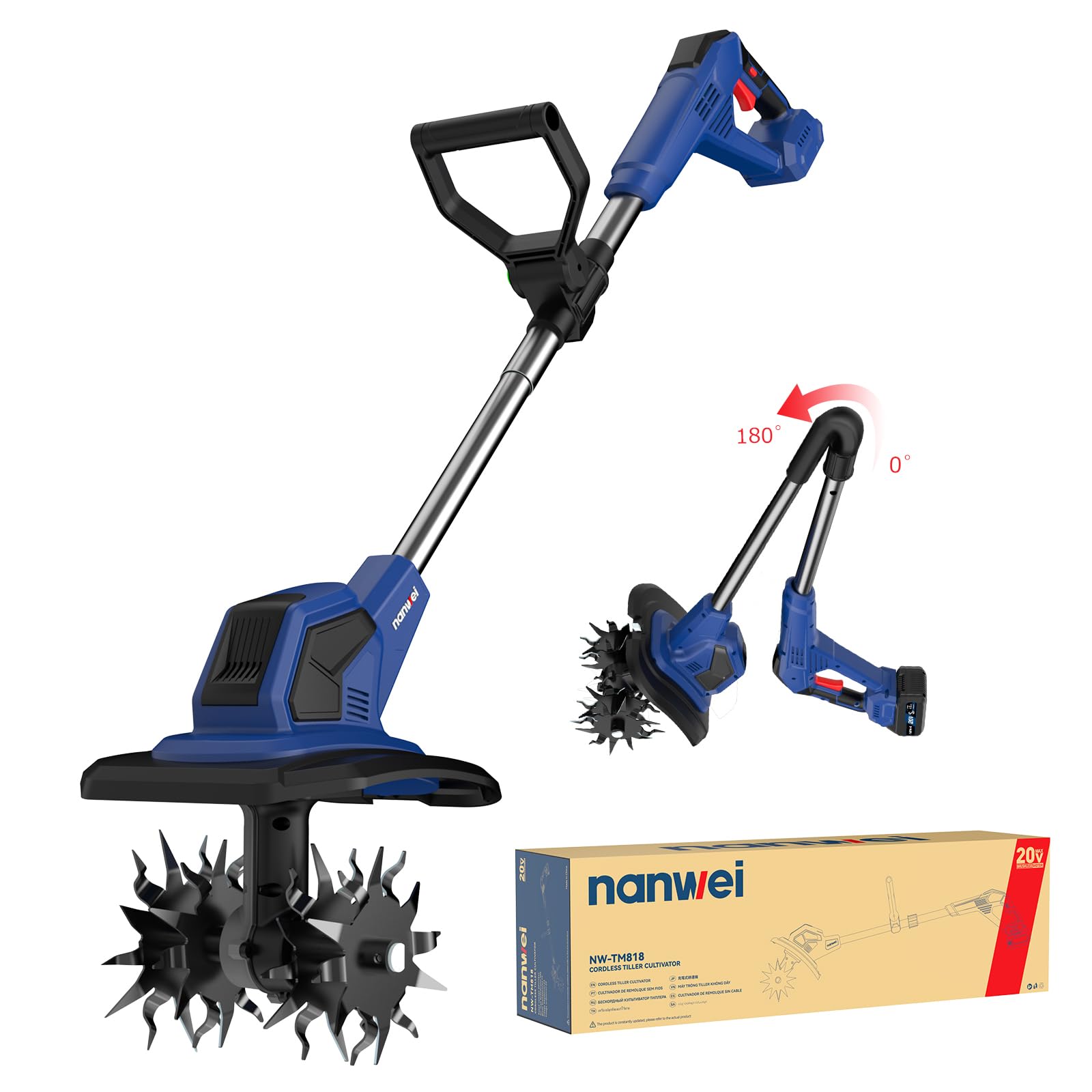 Amazon | 【2025新型】NANWEI コードレス耕運機 充電式耕うん機 マキタ