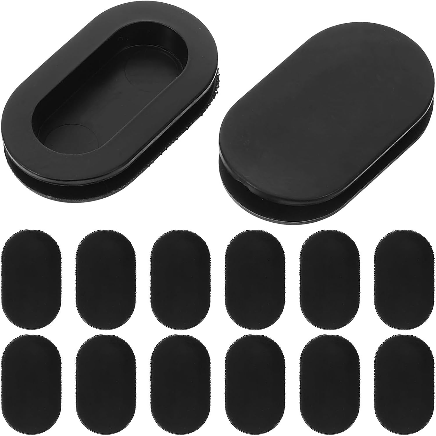 NOLITOY Silicone Piggy Bank Plug Replacement and Secure Bottom Sealing 20pcs 45mm Oval Double Layer Money Box Stopper Easy Installation and Unique Design for Savings Jar for DIY Projects