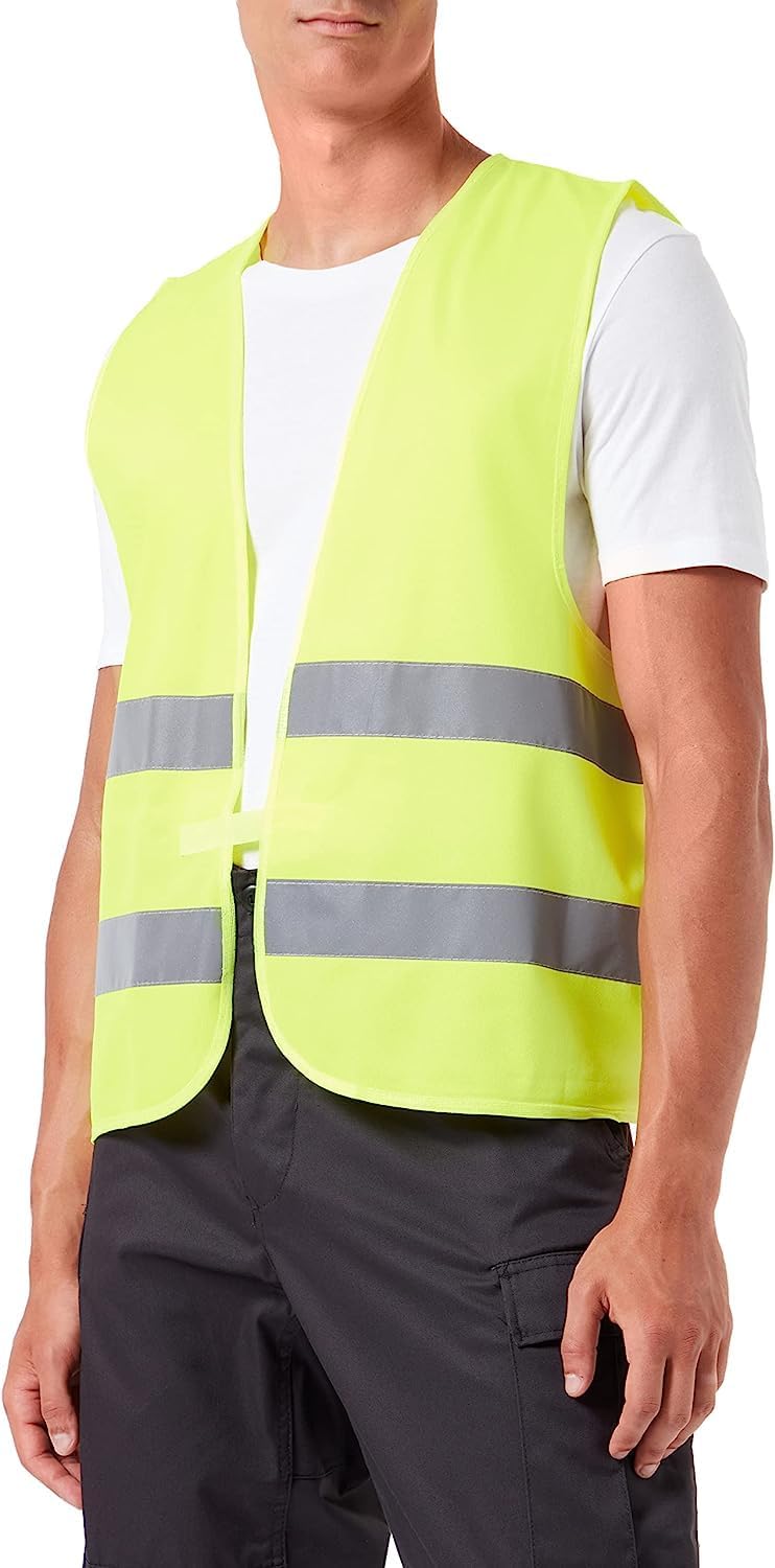 RMY Kit Gilet Jaune et Triangle de signalisation - Norme CE, Gilet Jaune,Triangle de signalisation, Trousse de Premiers Secours, Disque de stationnement, Premiers Secours en Cas d'accident
