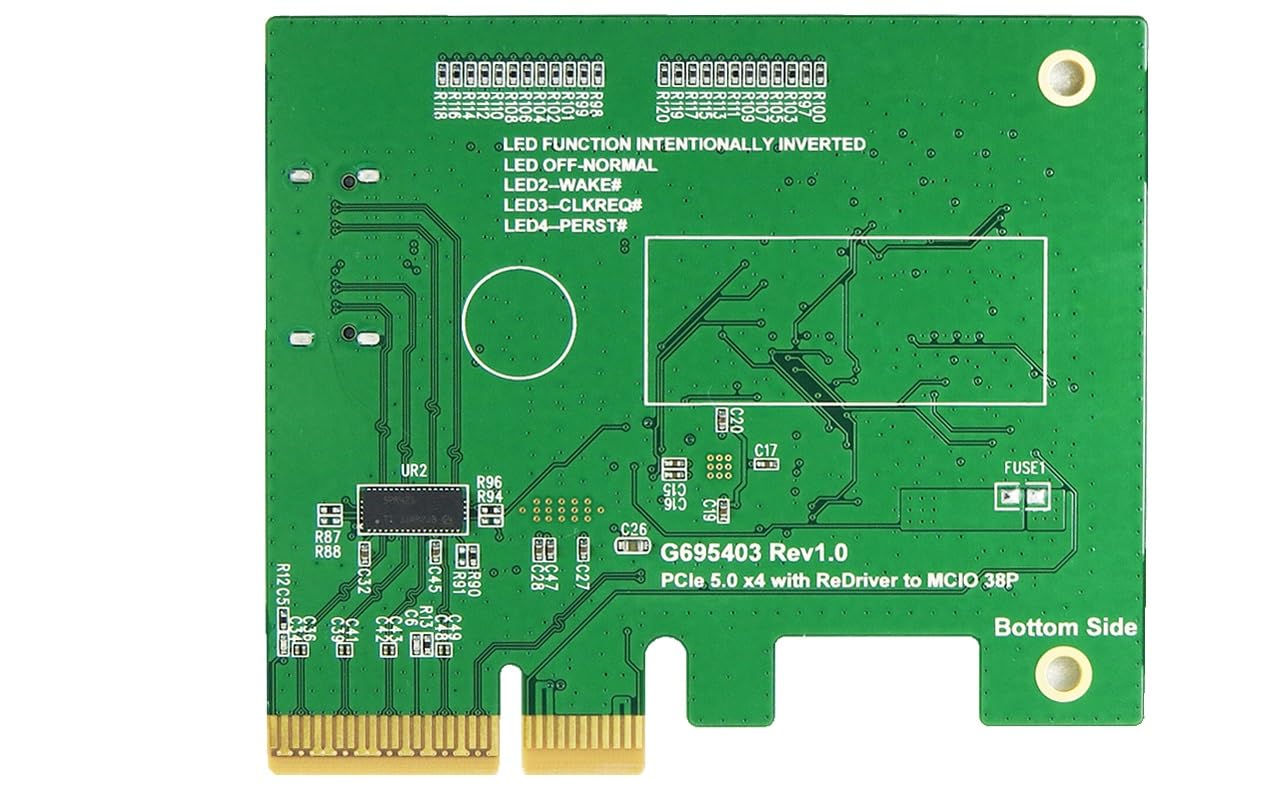 Micro SATA Cables Enhance Data Connectivity with PCIe x4 Redriver to MCIO 38P PCIe Gen 5 Adapter - High-Speed PCIe x4 to MCIO 38P Adapter for Optimized Performance