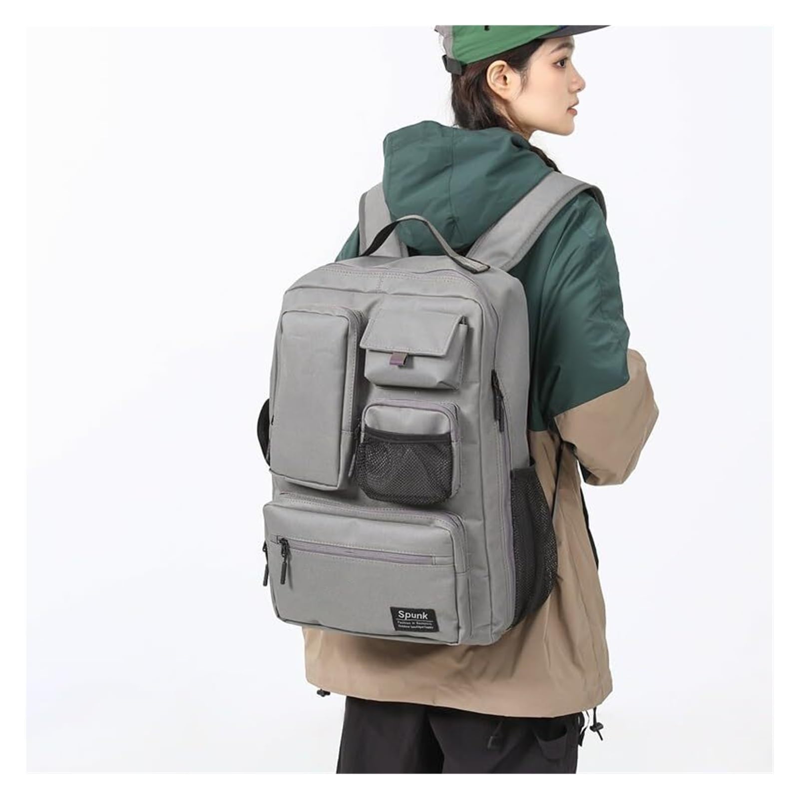 Zaini alla moda for uomo e donna con tasche | Con grande capacità for il pendolarismo e il tempo libero. Stagione del rientro a scuola