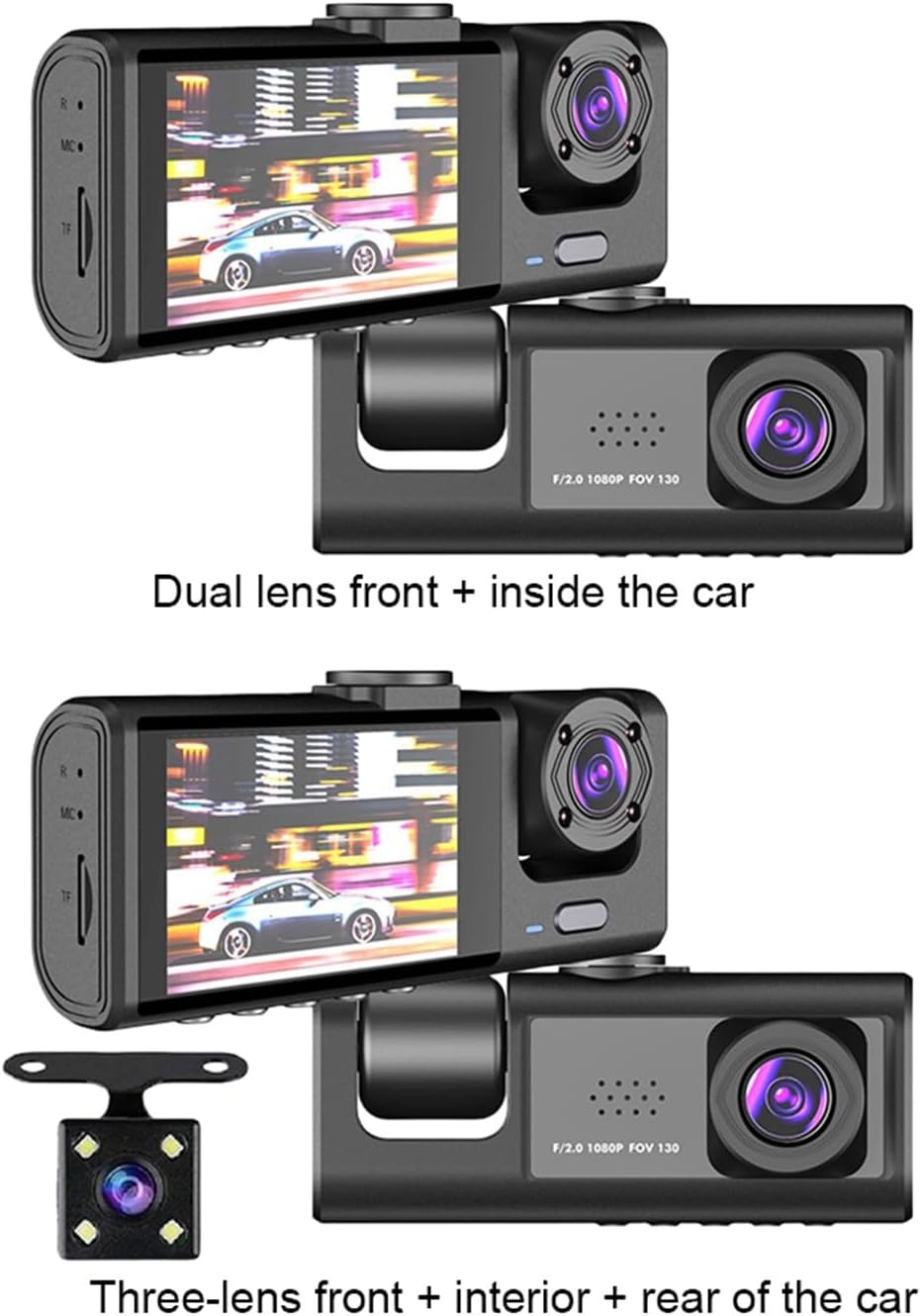 Dual and triple lens configurations