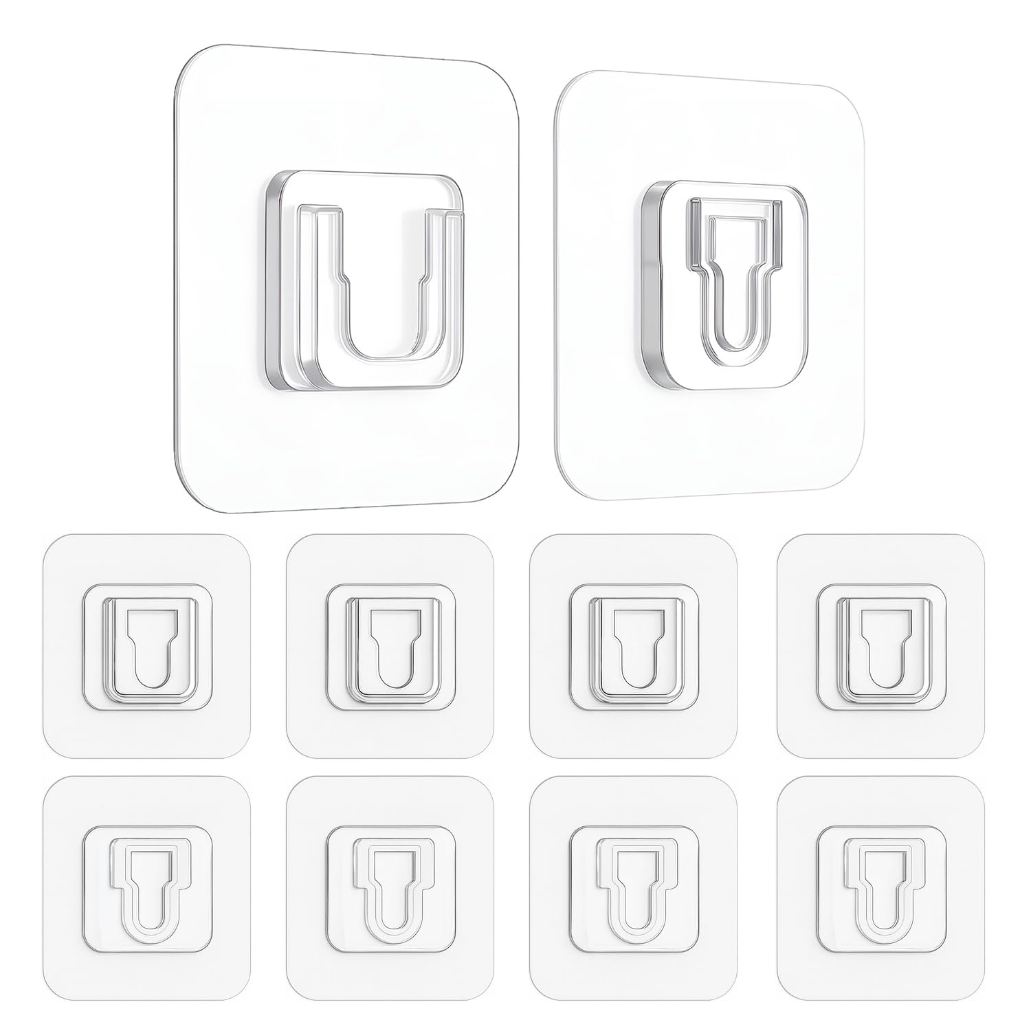 DALUCI Heavy Duty Male-Female Interlocking Adhesive Wall Hooks for Hanging | Sticker Hooks for Wall Heavy Items | Nail-Free Wall Hanger Hook for Bathroom, Kitchen, Home (Male - Female, Pack of 10)-image-48