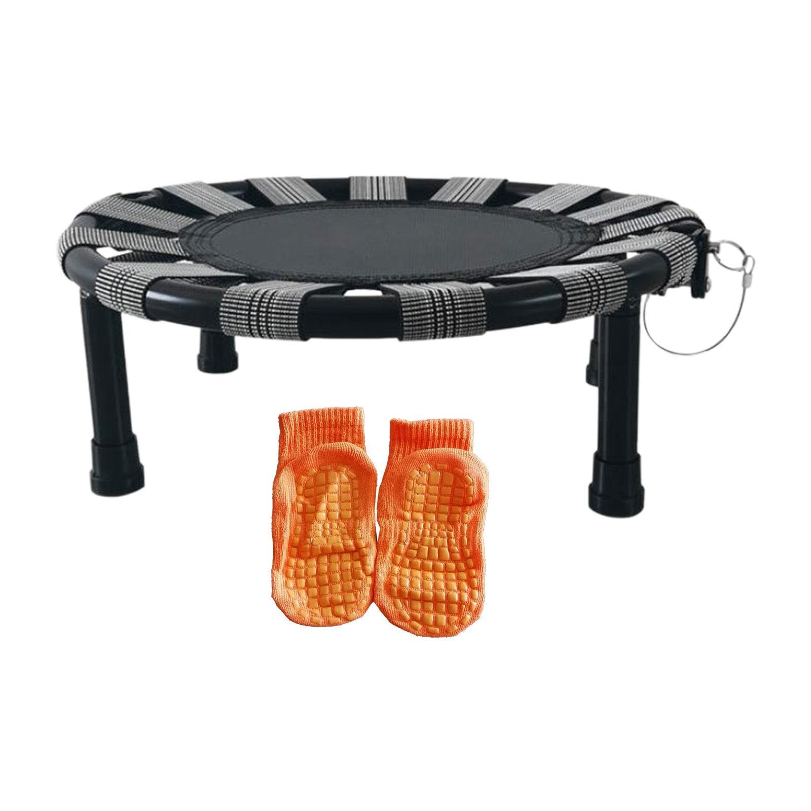 UJEAVETTE Min Trampoline Boys Girls Steel Tube Quiet Jumping Bed for Fitness Home-image-15