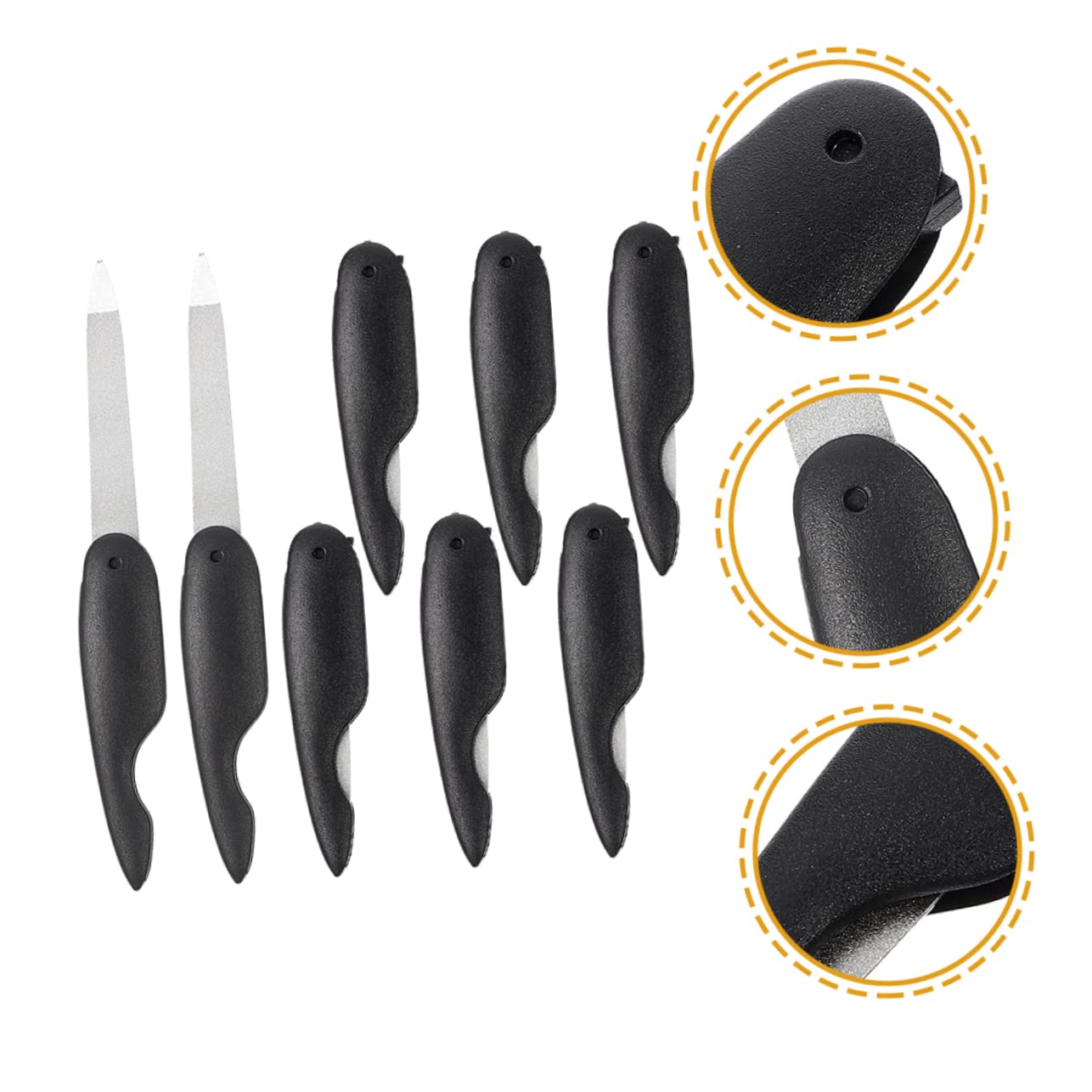 Healeved 40pezzi Unghie Metallo Pieghevoli Doppia Faccia Per Manicure e Pedicure Strumenti Per Rifinire e Lucidare Unghie Naturali e Acriliche Facili Da Riporre e Riutilizzabili