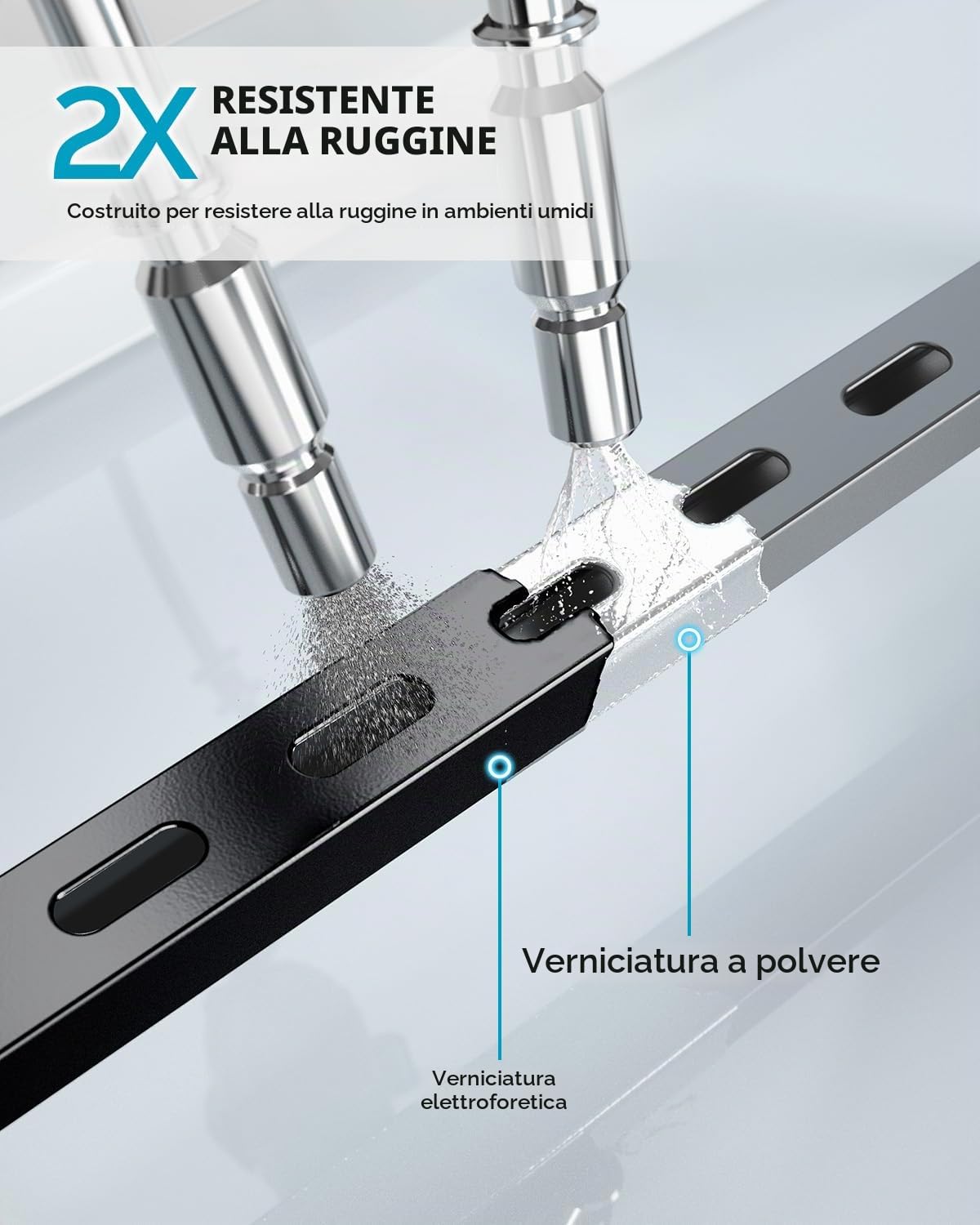 Nieifi Scaffale portaoggetti da appendere sopra la porta della doccia, con ganci affidabili, robusto e antiruggine, da appendere, per doccia, mensole da bagno, senza trapano, extra large