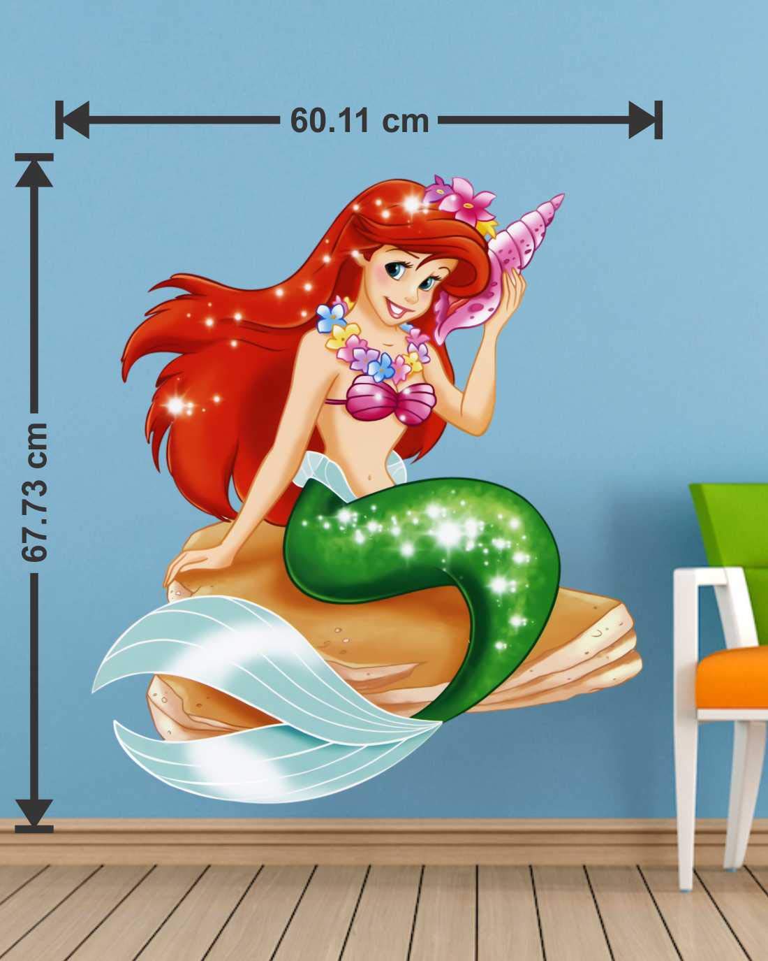 pk Arielle Mermaid Princess Disney Cartoons HD Quality 3D Vinyl Wall Stickers, multicolor (B07R6TPX7C) Amazon Price History, Amazon Price Tracker