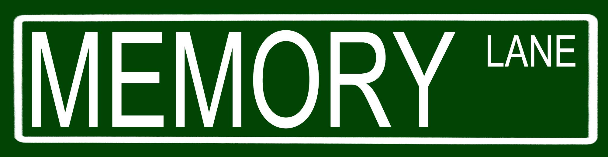 Memory Lane Metal Street Sign Antiques Store Booth Drive in Trip Down Vintage Street Metal Tin Sign 4x16 Inch