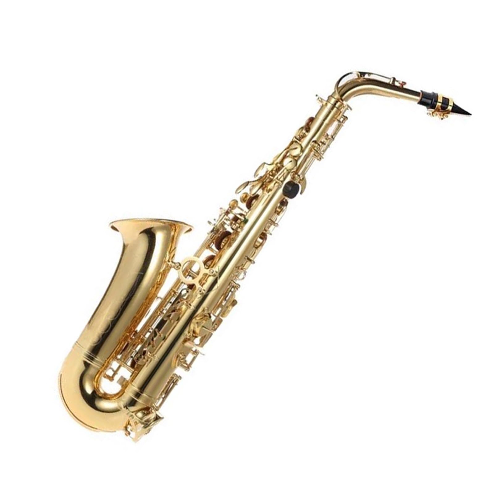 Saksofon Altowy Eb Mosiądz Lakierowany Złoty 802 Klawisze Instrument Dęty Drewniany Zestaw Saksofonowy