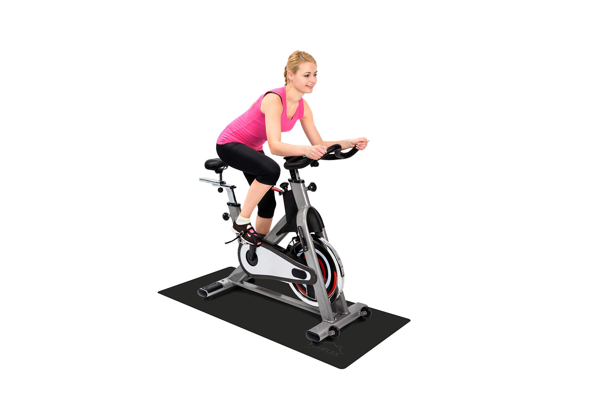 Home Fitness - Esterilla Ciclismo protección Suelo para Rodillos y Equipos Fitness en casa. Bicicleta estática, elíptica, Ciclo Indoor, Cintas de Correr. Medida: 180x80 cm