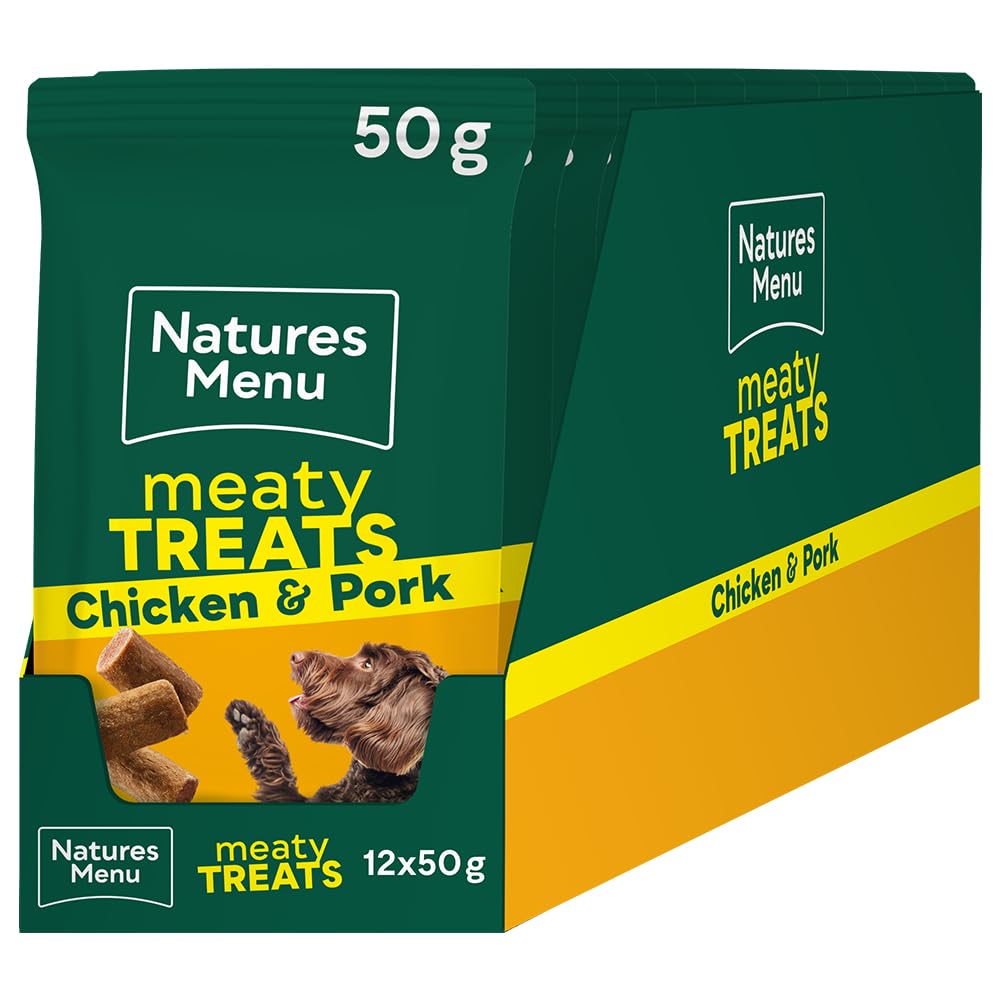 Natures Menu Meaty Treats Chicken And Pork Dog Treats - 50G