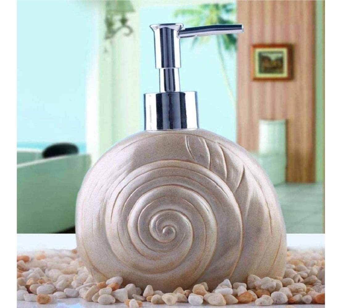 Erogatore Sapone Liquido Dispenser Di Sapone Ricaricabile Salvaspazio Da Appoggio Per Lavabo Decorativo A Forma Di Conchiglia Dispenser Sapone Bagno