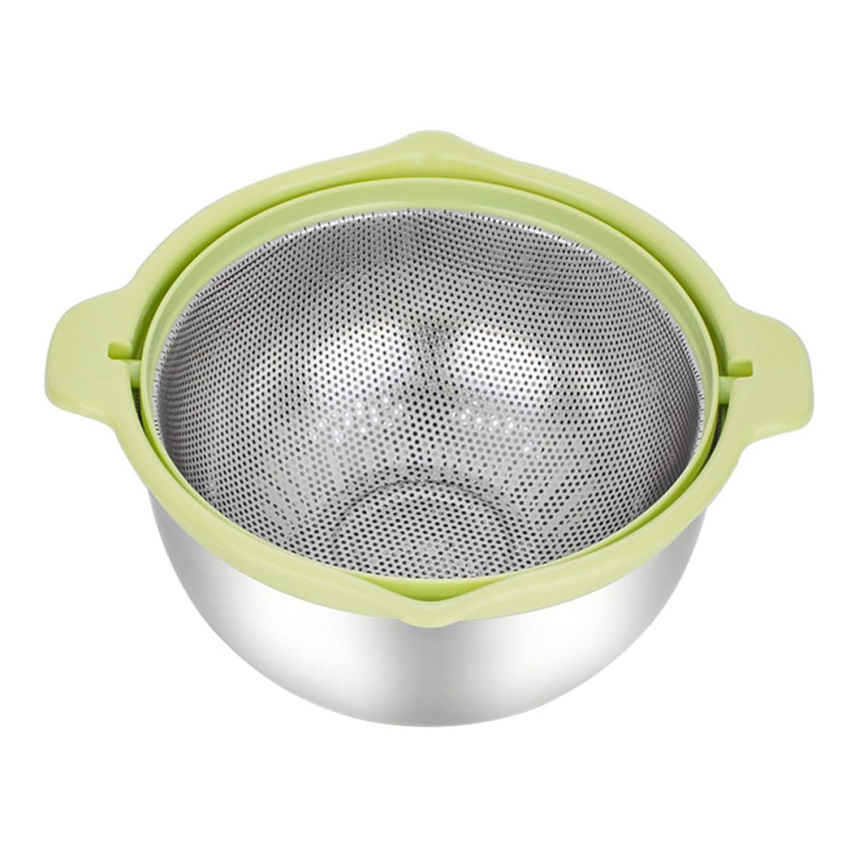 Kit de Cesta Coladora de Arroz de Doble Capa Giratoria