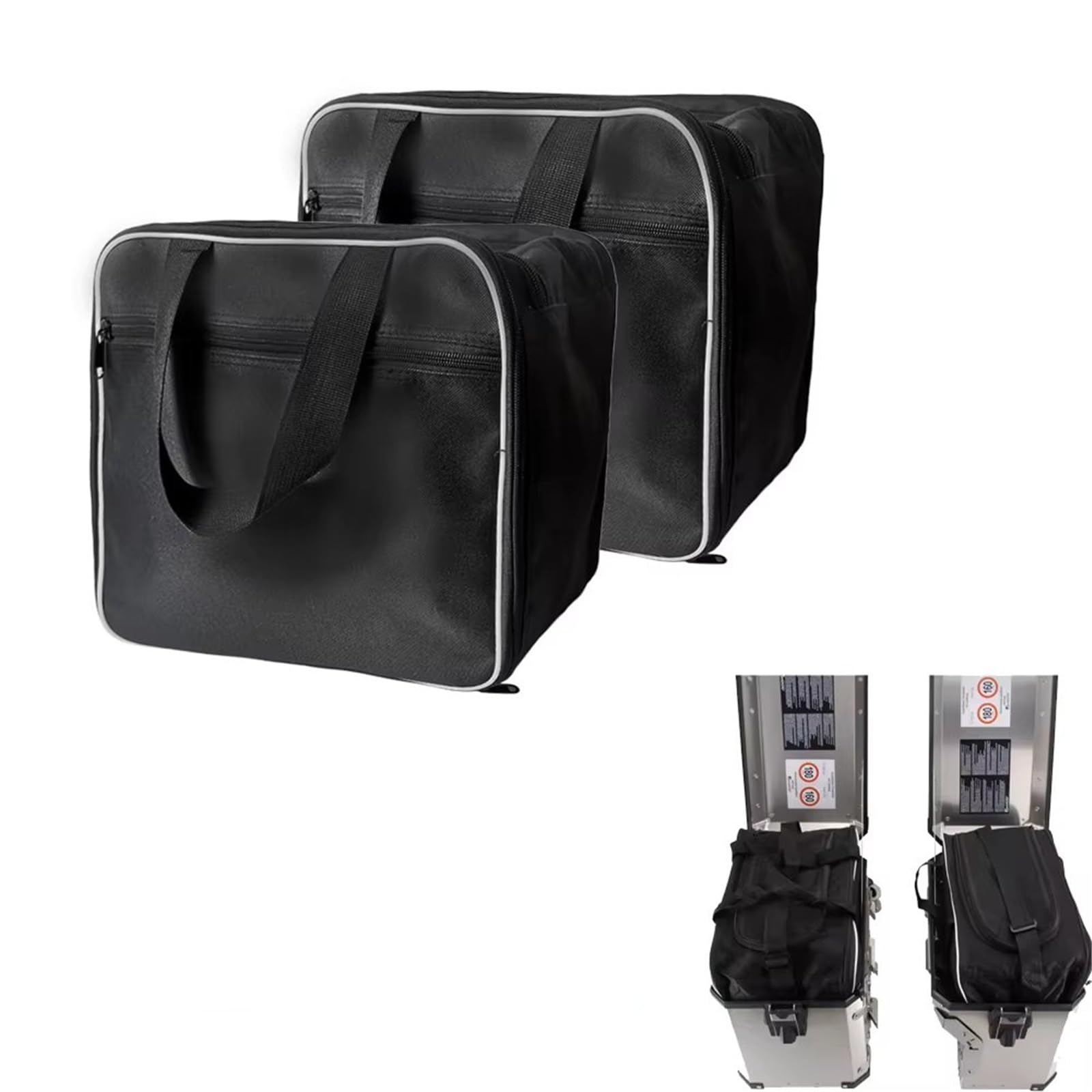 Moto Borsa Sella Borsa Laterale Per Moto Da 31L 38L 45L Interna Impermeabile Valigia Multiuso Borse A Tracolla Per R1200GS Per Kawasaki Borse Laterali Moto(38L side box bag)