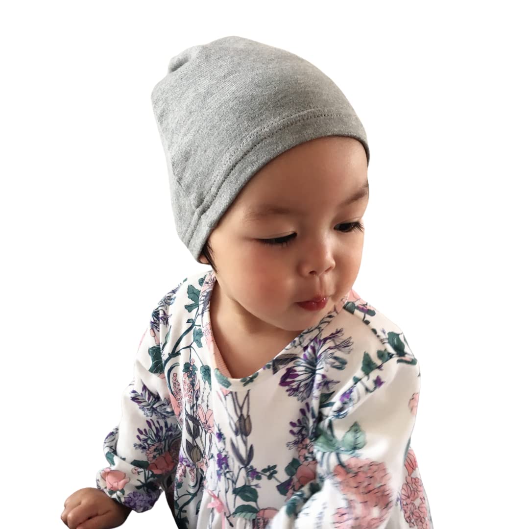 5G Anti-Radiation, Protective Toddler Hat/Beanie Cap Blocking RF EMF WiFi Radiation for Children & Teens Grey, Grey, 2-18 Years