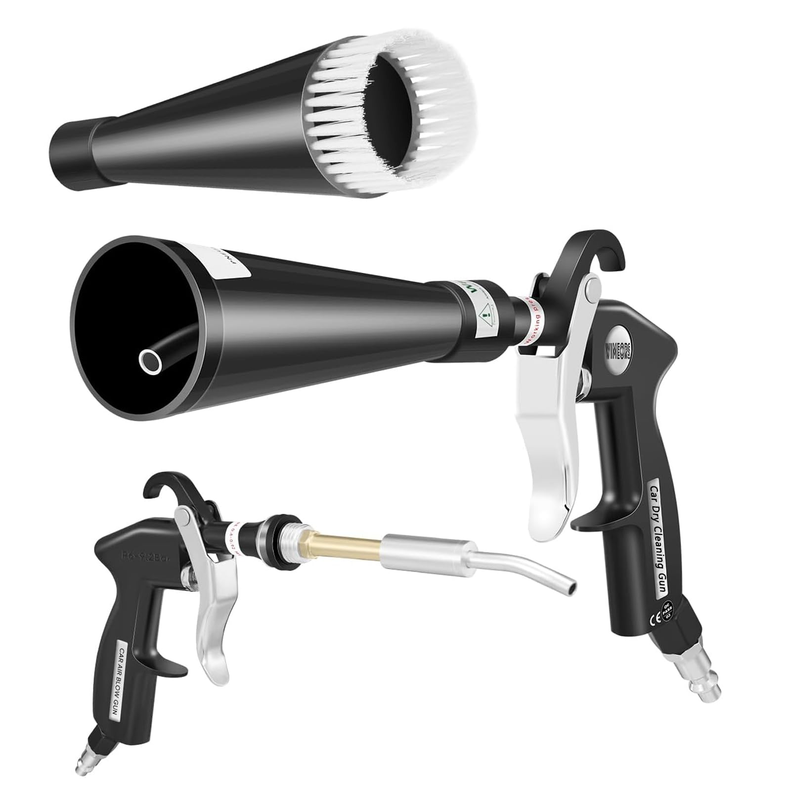 WIMEORS Tornado Car Cleaning Gun Detailing Interior Dryer Air Blow Gun,Car Detailing Kit Interior Cleaner, Car Detailing Tools for Quickly Blowing Out Dirt and DustWorking with Air