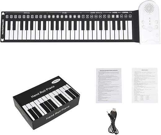 Multifunctional Piano 49 Keys Foldable Portable Electronic Musical Instrument for Beginners Kids Adults