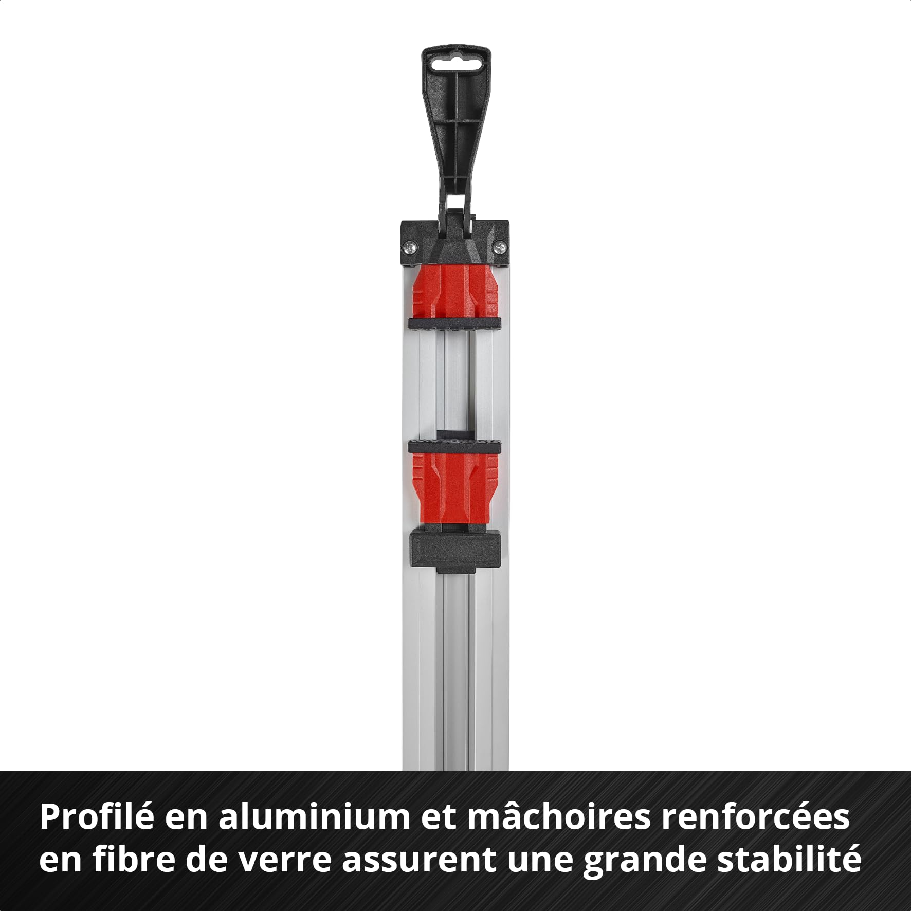 Einhell Rail de guidage universel, 2 pièces (capacité max. 2500 mm, force 50 kg, profilé aluminium, surfaces antidérapantes, serrage rapide, pour scies sauteuses et circulaires portatives) | Capacité de serrage max. 2500 mm | force de serrage 50 kg | prof