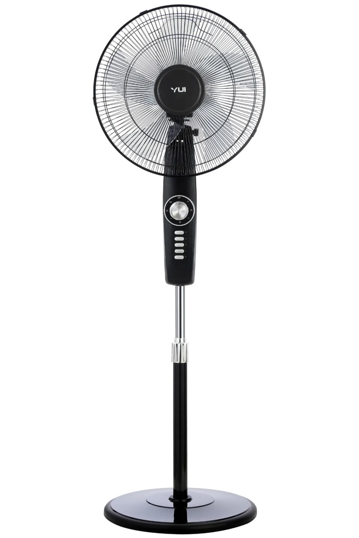 Yui F49 Siyah 16 Inç 50w 4 Kademe 5 Pervane Döner Başlıklı Vantilatör