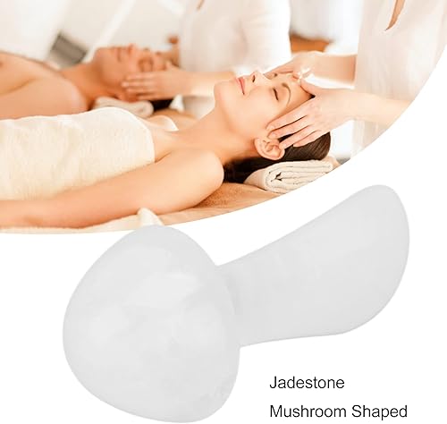 Miniatura 6 de Masajeador en forma de hongo, práctico y versátil, relajante, piedras de masaje Gua Sha, profesional para mujeres, para espalda, color blanco