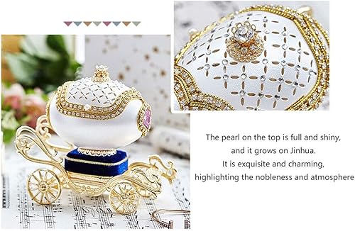 Miniatura 3 de AVEO Caja de música relojera, caja de música con joyas, huevo de ganso, princesa, carruaje, baratija, caja musical de regalo para Navidad, Año