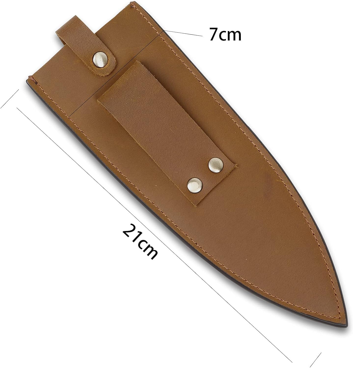 Funda de cuero vacuno para cuchillo, protector de cuchillo de chef de 8 pulgadas, funda de cuero para cuchillos al aire libre para camping, cocina, cocina al aire libre, funda de cuchillo de carne de