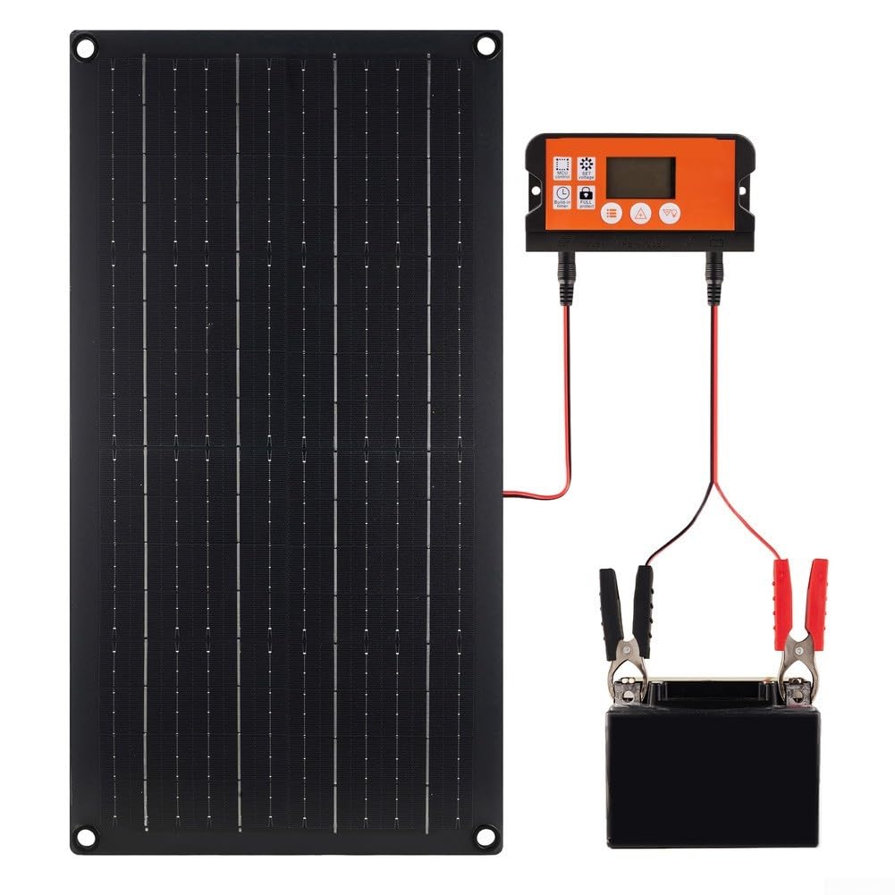 Pannello solare flessibile da 20 W monocristallino, pieghevole | Alta efficienza, design flessibile, facile da montare su superfici curve, ideale per tetto o tenda