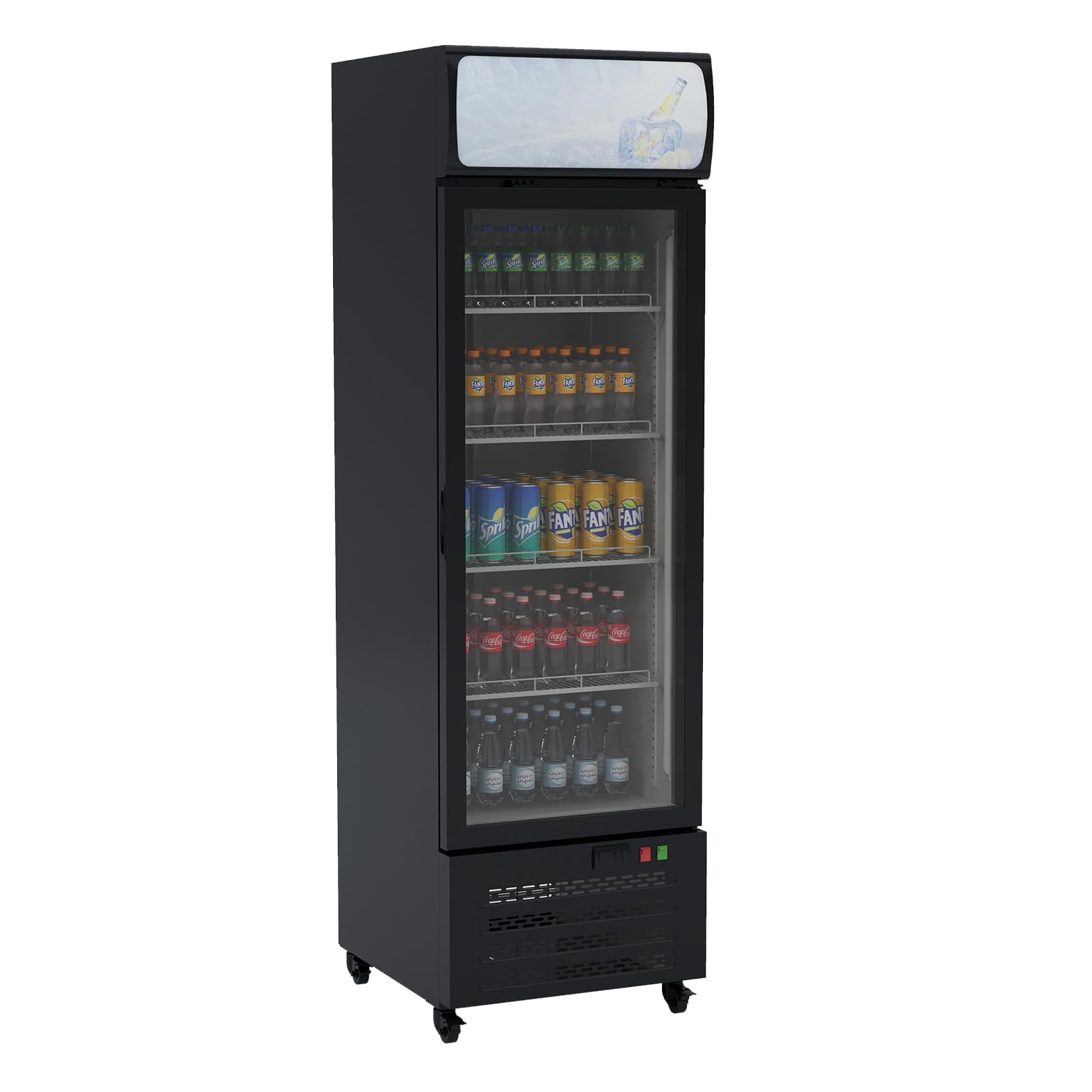 Festisoul Commercial Merchandiser Refrigerator with Glass Door, 11.5 Cu.Ft Merchandiser Beverage Refrigerators Fridge, Upright Beverage Cooler, Soft Led Light, Adjustable Shelves, Black | Fridge.com
