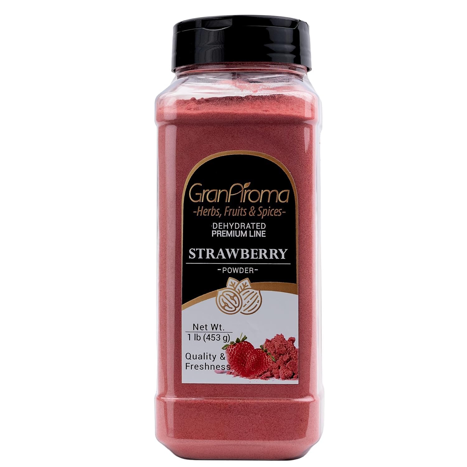 Strawberry Fruit Powder, Juicy, Zesty, Perfect for Smoothies, Baking, Desserts, and Beverages (16 Ounce)