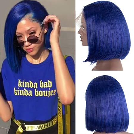 Blue frontal bob Clearance