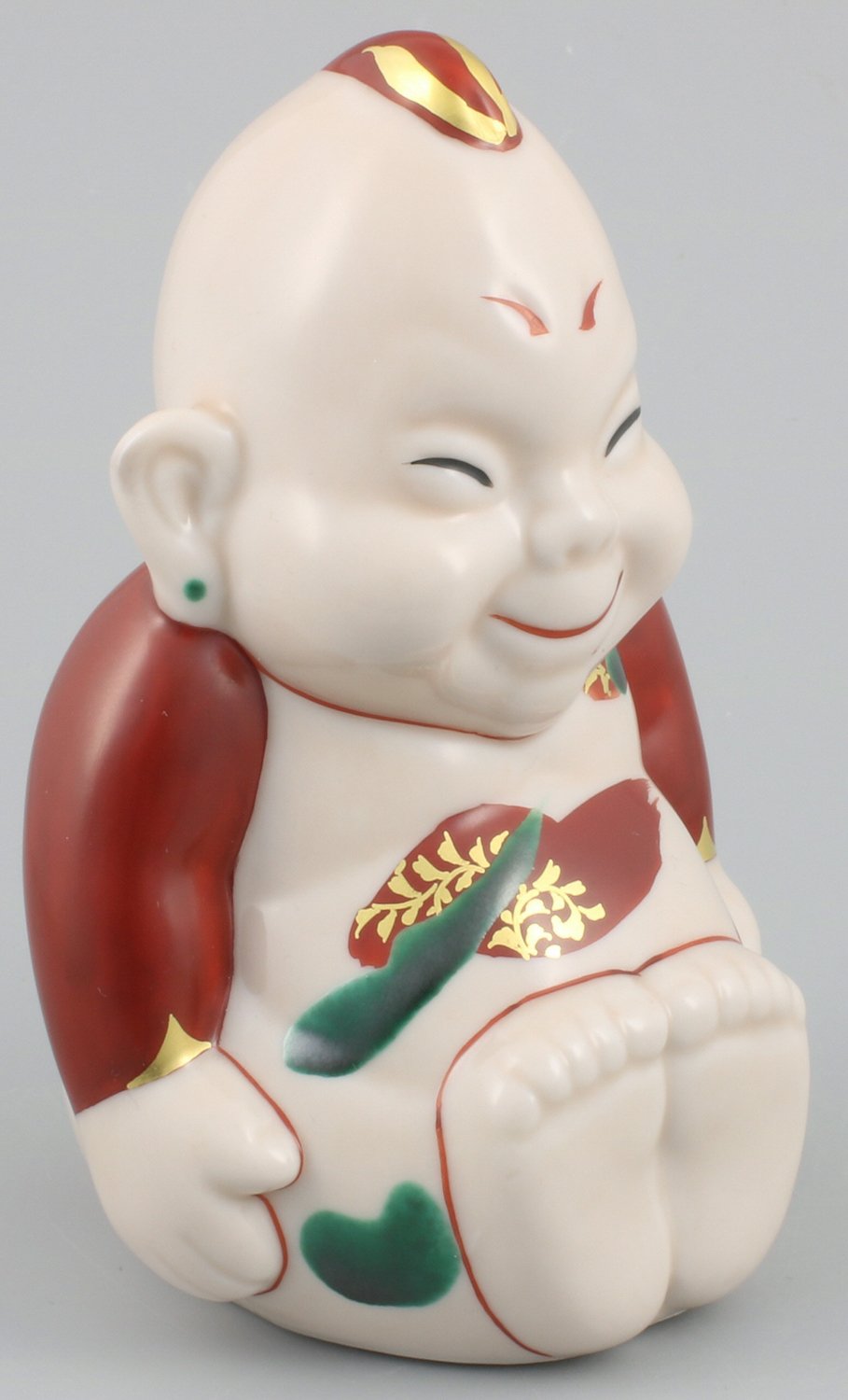 Amazon.co.jp: 九谷焼 福の神 ビリケン 4号 金唐草 A-0032 : ホーム