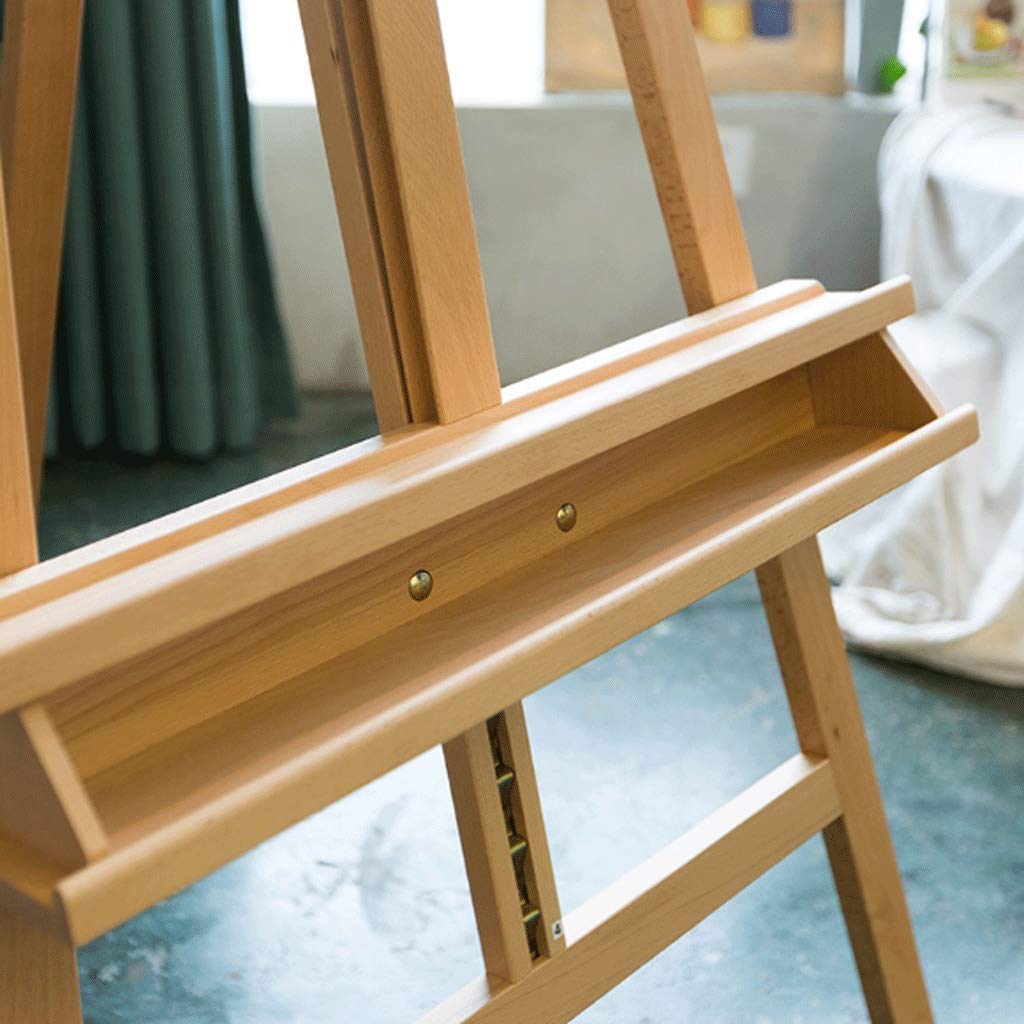 Caballete Caballete Plegable Multifuncional Principiante Producción de Haya Boceto Profesional Caballete de Piso Estudio de Pintura Caballete Caballete de Mesa (Color : Natural)