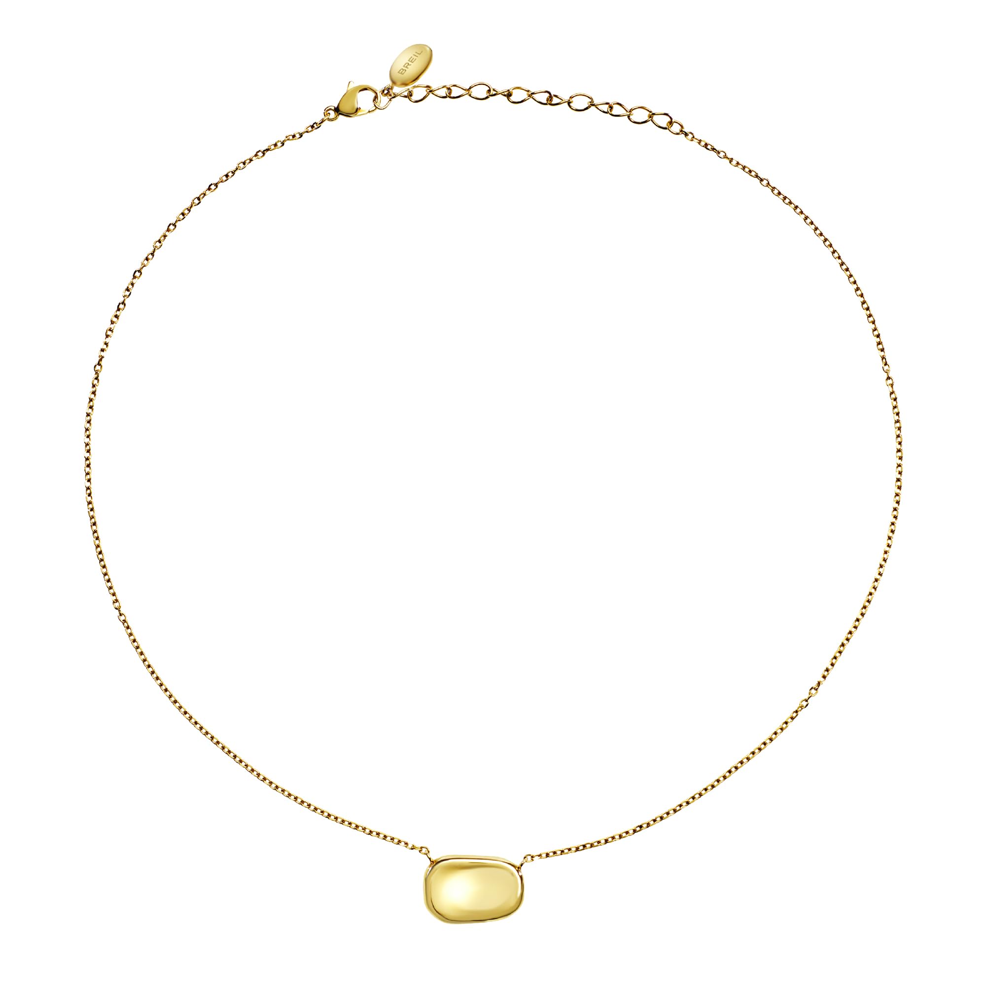 Breil, Collezione Sculpture, Collana in Acciaio Donna, con Pratica Chiusura a Moschettone, Lunghezza Regolabile fino a 45 cm