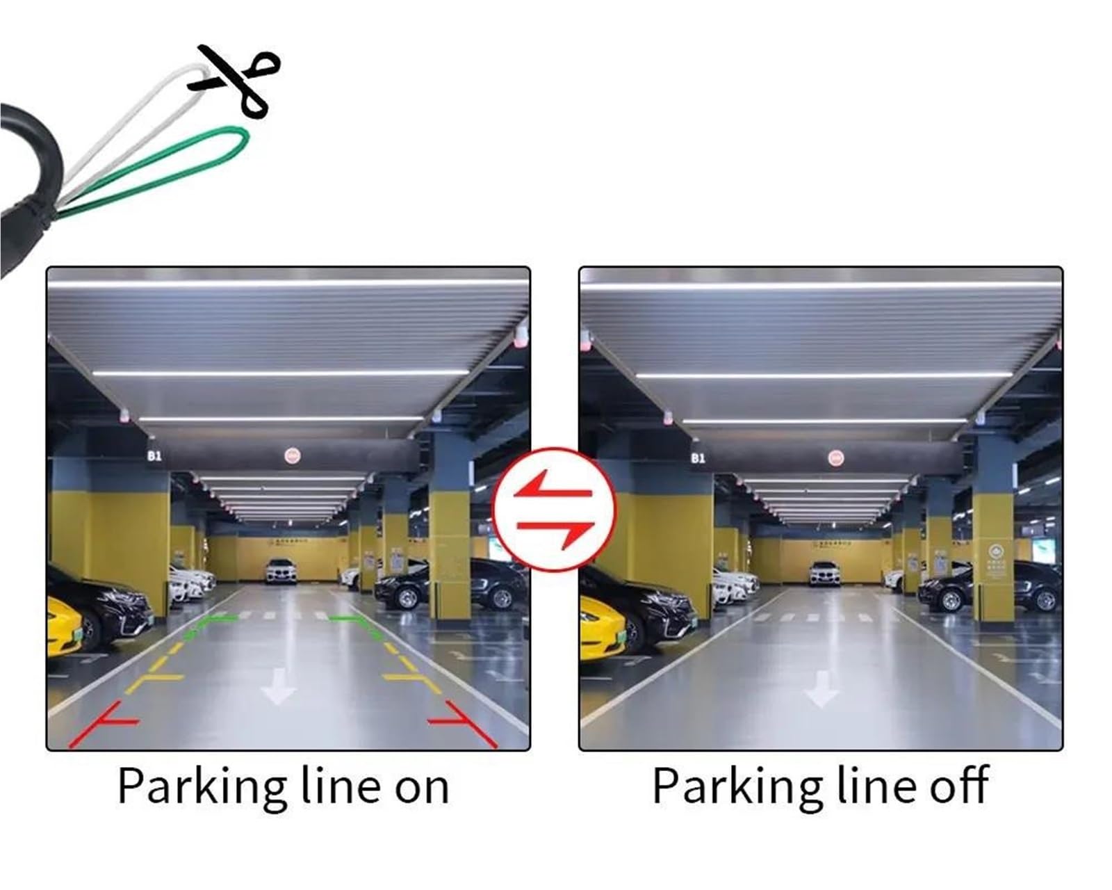 Cámara De Visión Trasera con Luz De Freno De Marcha Atrás para Opel para Vivaro 2014, Impermeable, con Visión Nocturna por Infrarrojos.(AHD 1080P-CVBS)