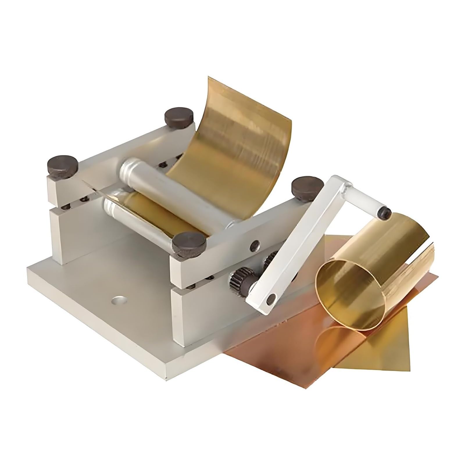 Tragbare manuelle Blechwalzmaschine, 60 mm DIY manuelle Präzisionsblechwalzwalzmaschine, for weiche Metalle wie Messing und Kupfer,