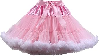 Womens Tulle Petticoat Soft Puffy Tutu Skirts Costume Ballet Dance Pettiskirts Multi-Layer