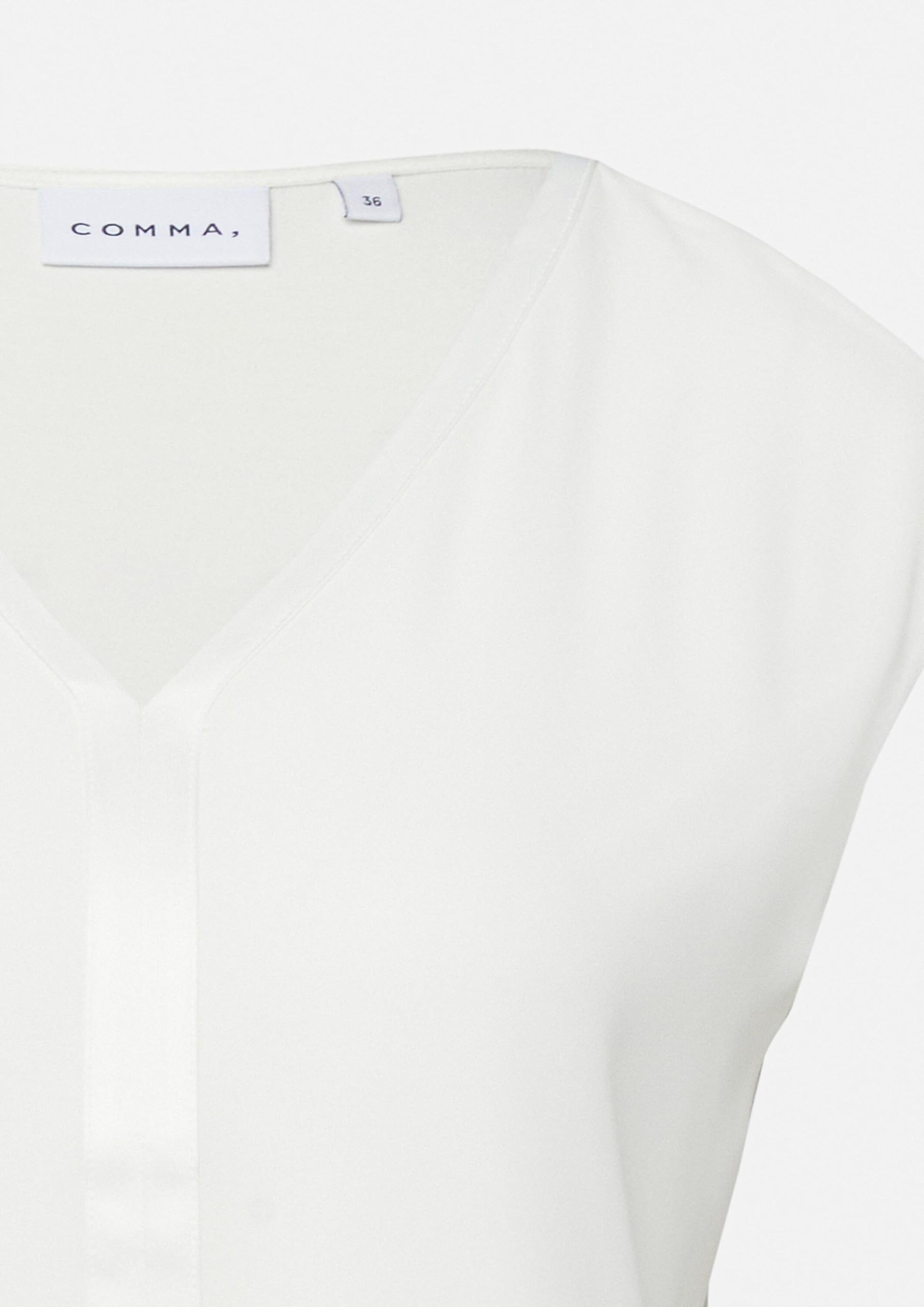 Comma Blusenshirt im Fabricmix mit Satinkante