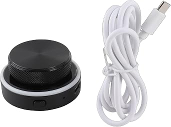 Bewinner Bluetooth Volume Control Knob, 2.4G BT USB C Connectivity RGB Control Dial for PC Laptop Tablet Phone Volume Adjustment Shortcuts and Media Functions