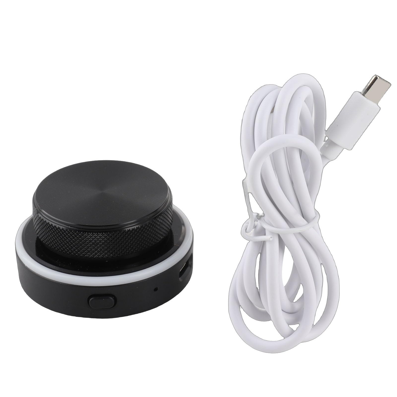 Bewinner Bouton de Contrôle du Volume Bluetooth, connectivité 2,4 G BT USB C, Cadran de Contrôle RVB pour PC, Ordinateur Portable, Tablette, Téléphone, Raccourcis de Réglage du Volume et