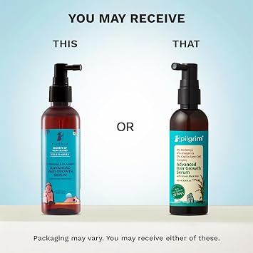 Pilgrim Redensyl Fortgeschrittenes Serum für Haarwuchs mit 3% + Anagain 4% (100 ml) mit koreanischem schwarzem Reis kontrolliert Haarausfall fördert Haarwuchs erhöht die Dichte der Haare