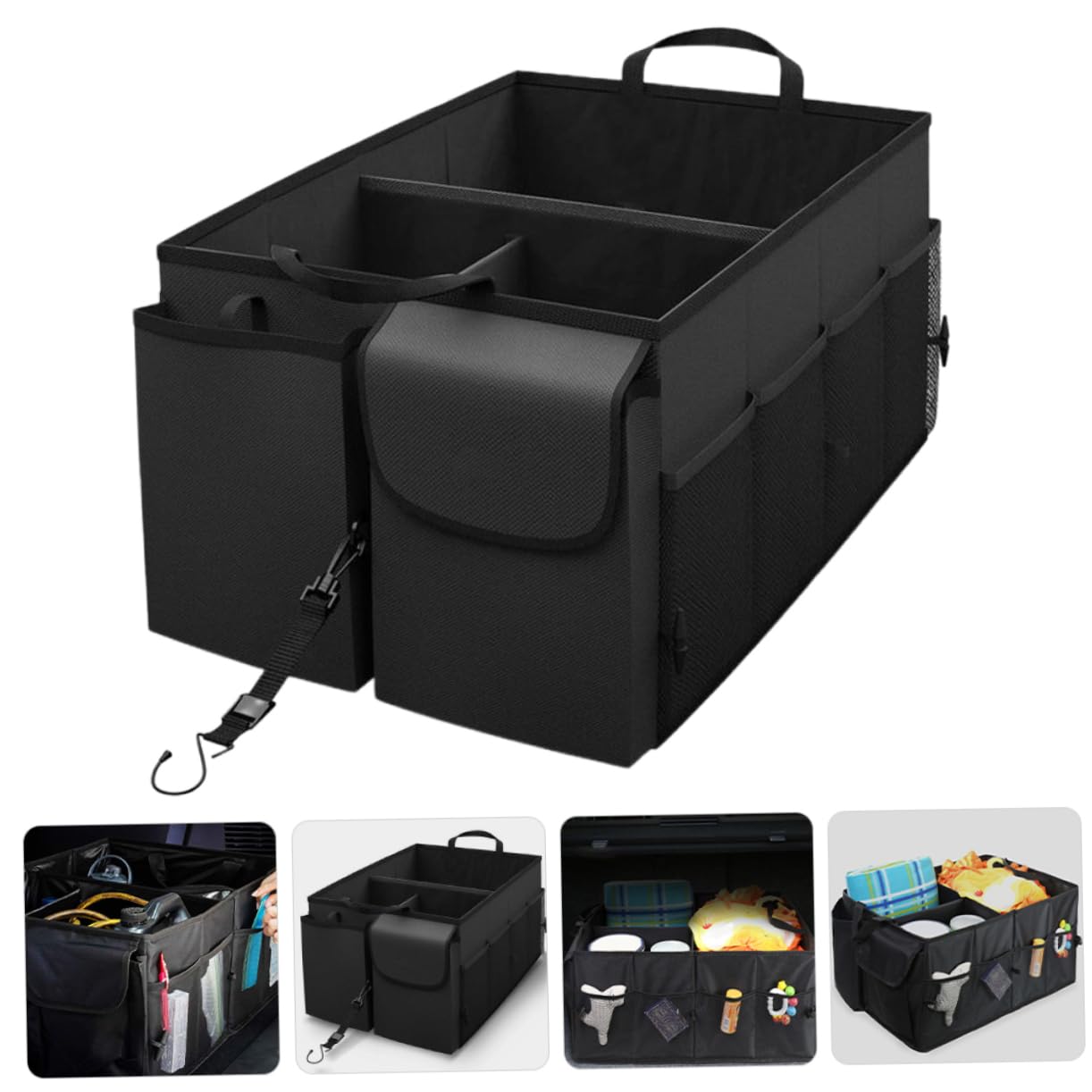 MAGICLULU Organizador de Maletero Multifuncional de Oxford Caja de Almacenamiento para Coche con Compartimentos para Organizar y Equipos Deportivos para y Camping