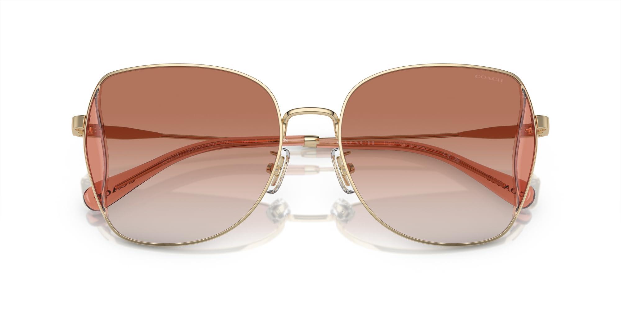 COACH サングラス　HC7158D(CL906) Coach] Sunglasses Hc7158D Cl906 Women'S Shiny Light Gold 58