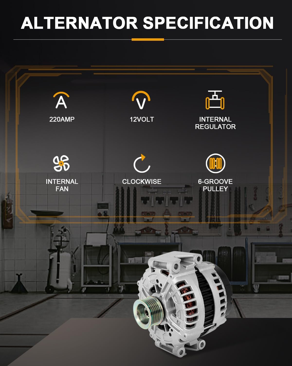 ROADFAR Alternator Compatible for for Mercedes-Benz for CL550 5.5L 2009-2010,for Mercedes-Benz for S450 4.7L 2008 2010,for Mercedes-Benz for S550 5.5L 2007-2010, Replace 11310