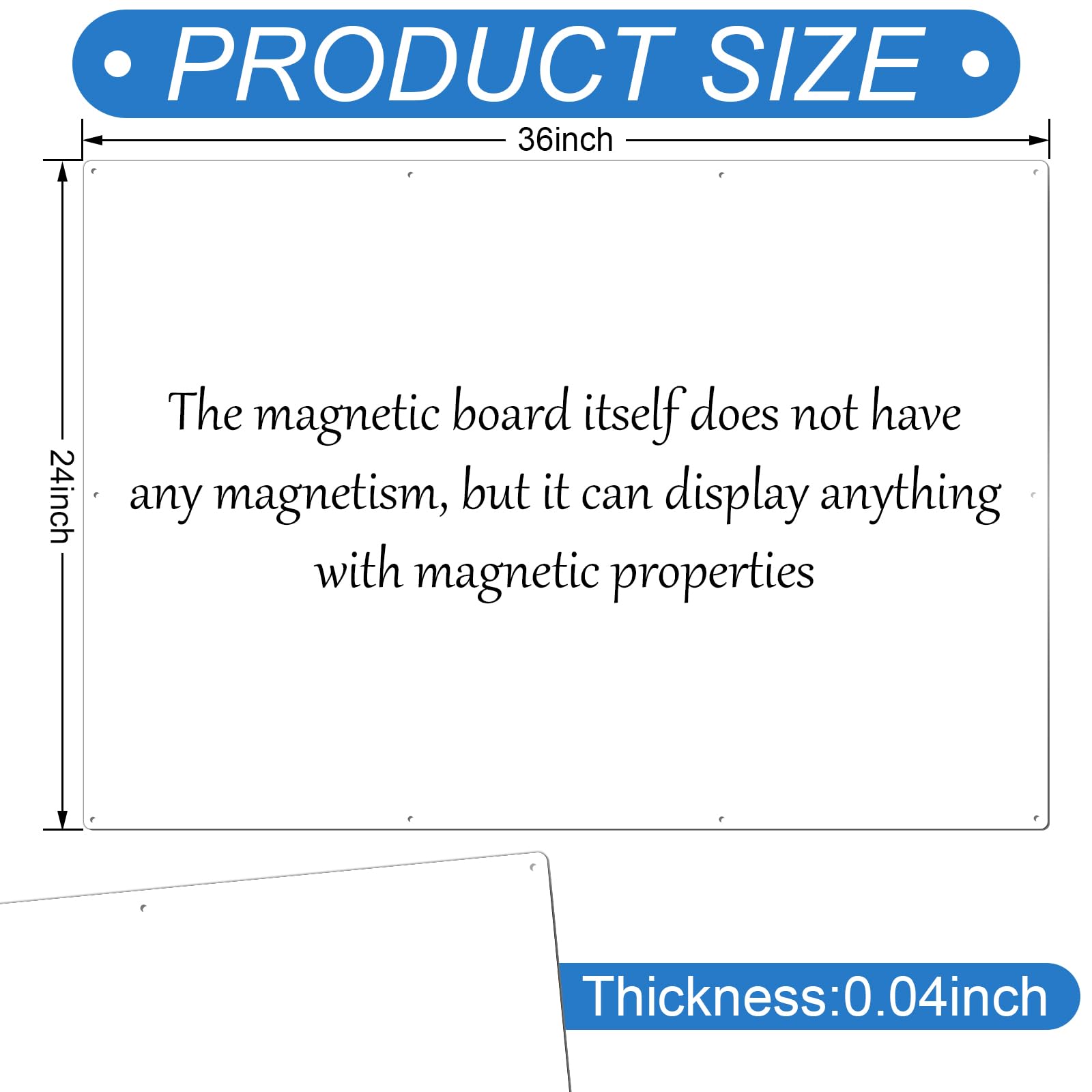 Magnetic Board Steel Magnet Bulletin Boards For Walls To Home Office Classroom Pre Drilled Screws Dry Wet Erase Feature White - View #5
