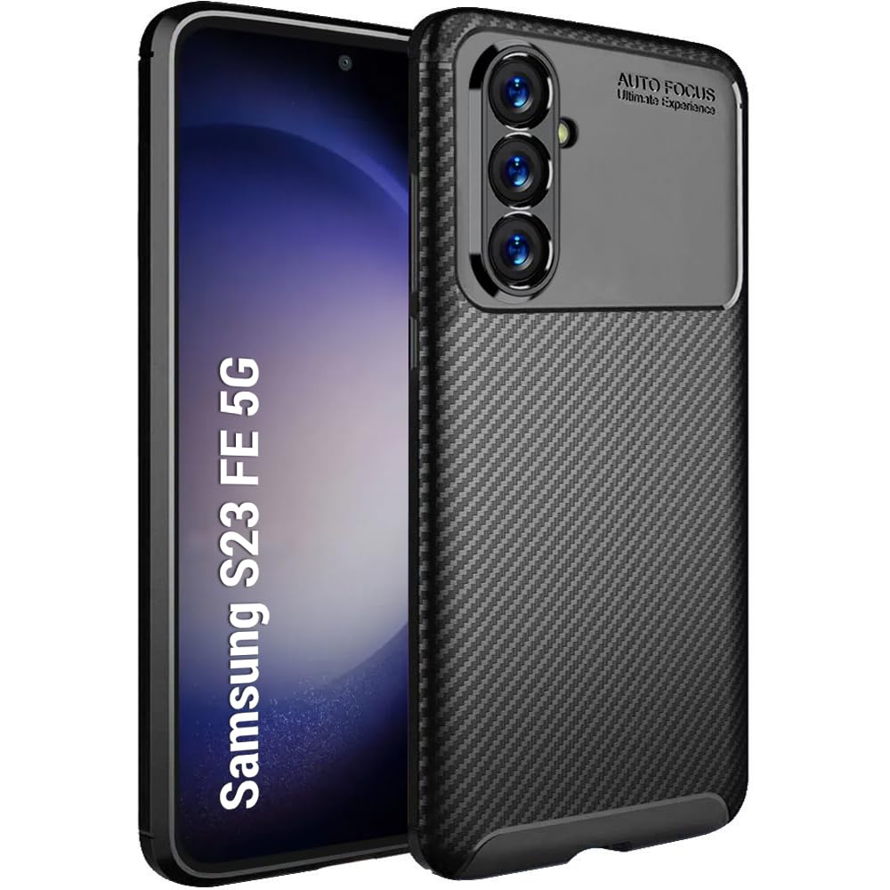 TheGiftKart Rugged Carbon Fibre Armor Back Cover Case for Samsung Galaxy S23 FE 5G | Shockproof & Protective | Stunning Minimalist Design Back Case Cover for Samsung Galaxy S23 FE 5G (Black) (B0CK5H1WP7) Amazon Price History, Amazon Price Tracker