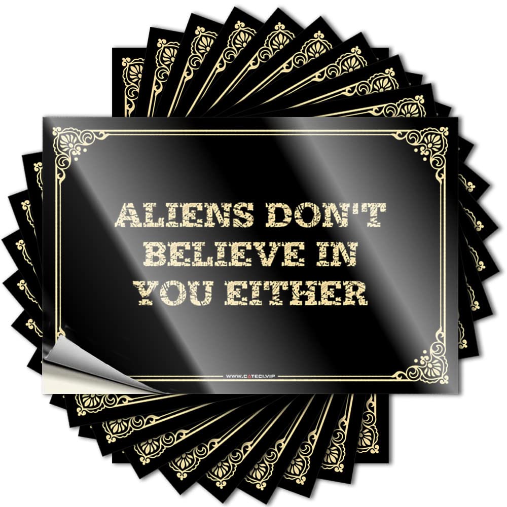 Saying The Room Decorations Durable Vinyl - Aliens Don't Believe in You Either Accessories for Cruise Use(6X9CM)